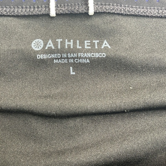 Athleta Black Bikini Bottom with Laser Cut detailing on Hips Size Large - Picture 5 of 11